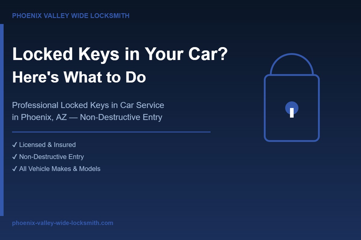 Professional locked keys in car service in Phoenix AZ