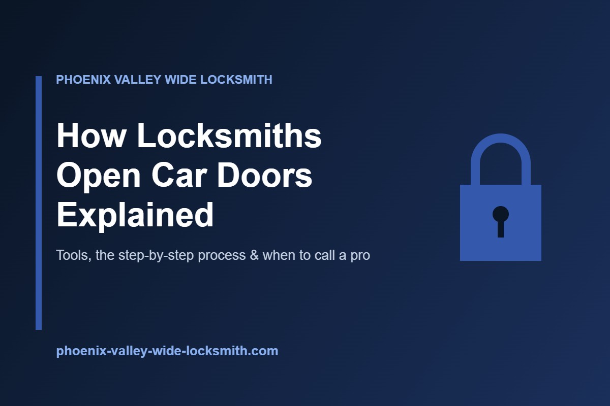 Phoenix automotive locksmith opening a car door